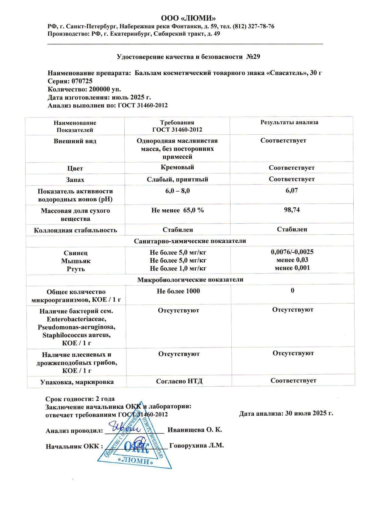 Паспорт №072025